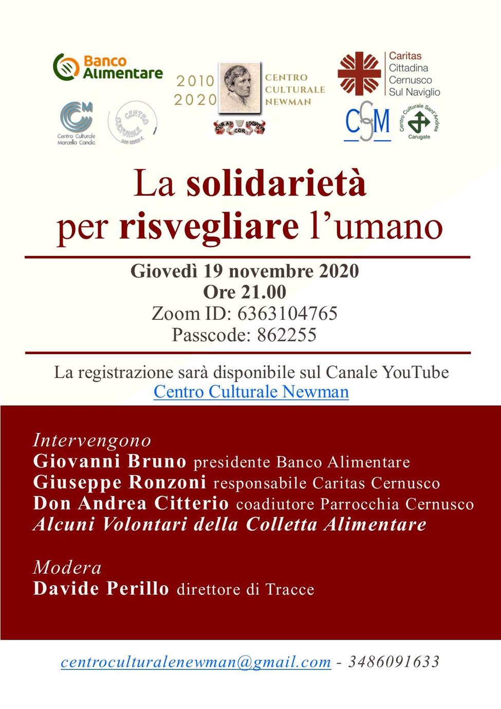 LA SOLIDARIETA´ PER RISVEGLIARE L´UOMO