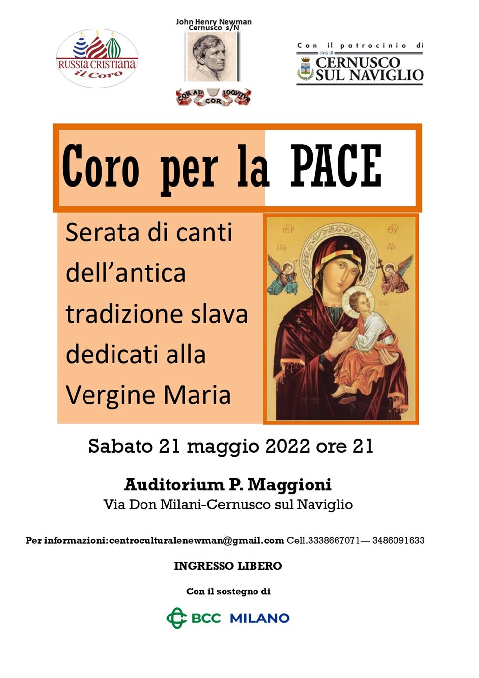 CORO PER LA PACE - Serata di canti dell´antic...