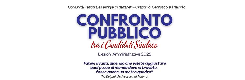 CONFRONTO PUBBLICO TRA I CANDIDATI SINDACO